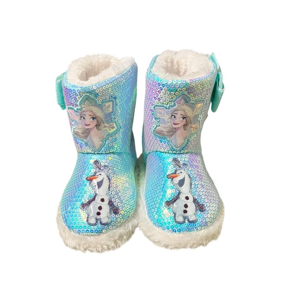 Disney Other - Disney Frozen Themed Sequin Boots Size 7/8